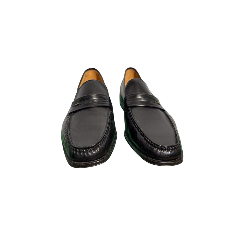 Bally Men’s Leather Penny Loafers Black Size 14D Made in Switzerland